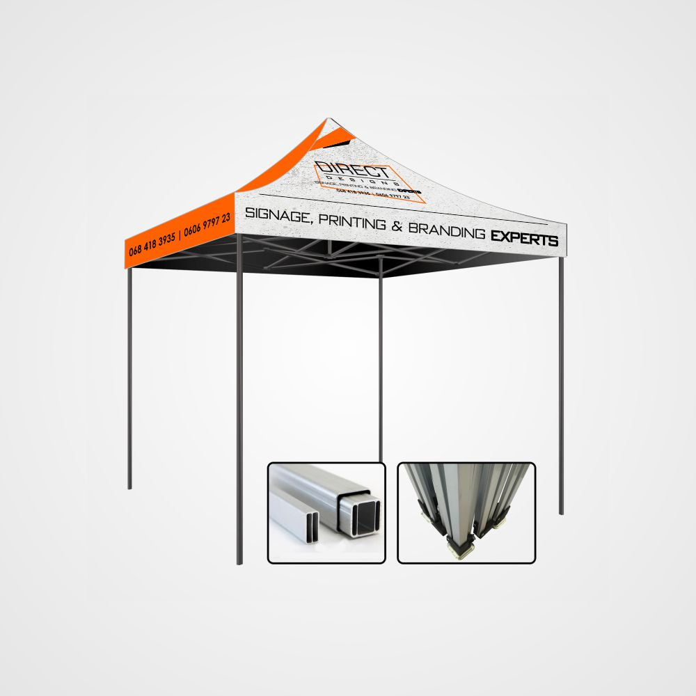 Branded Aluminium Gazebo's Display Media, Gazebo Direct Designs