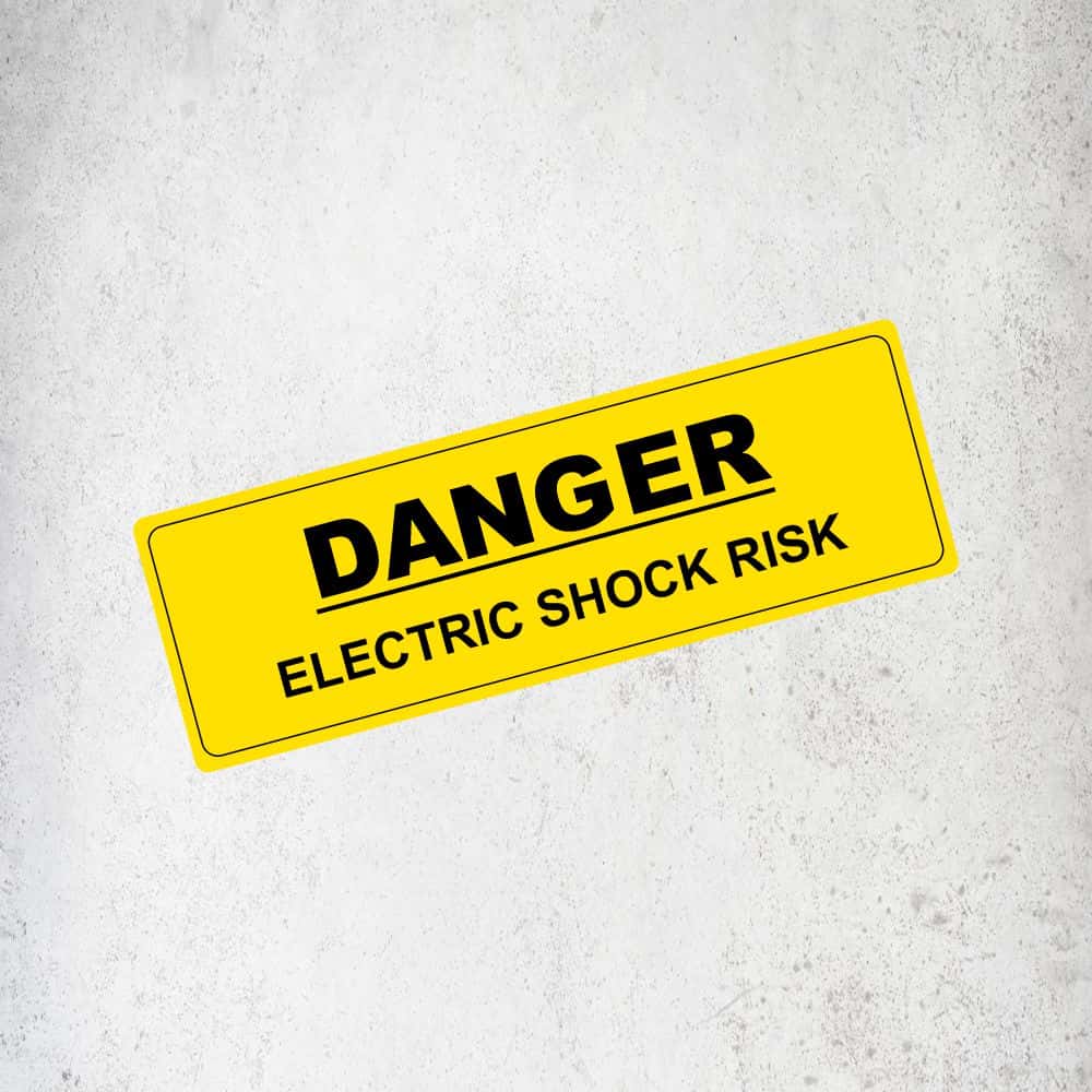 Danger Electric Shock Risk Label / Sticker (Variant 1) Labels, Reflective, Stickers, Vinyl  Stickers Direct Designs