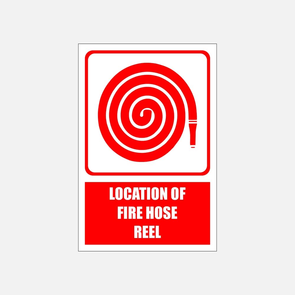 FB3E - Location of Fire Hose Reel Explanatory Safety Sign 200x300, 300x450, 400x600, ABS, Camelion Signs, ChromaDek, Explanatory Signs, Fire Safety, Safety Si Direct Designs