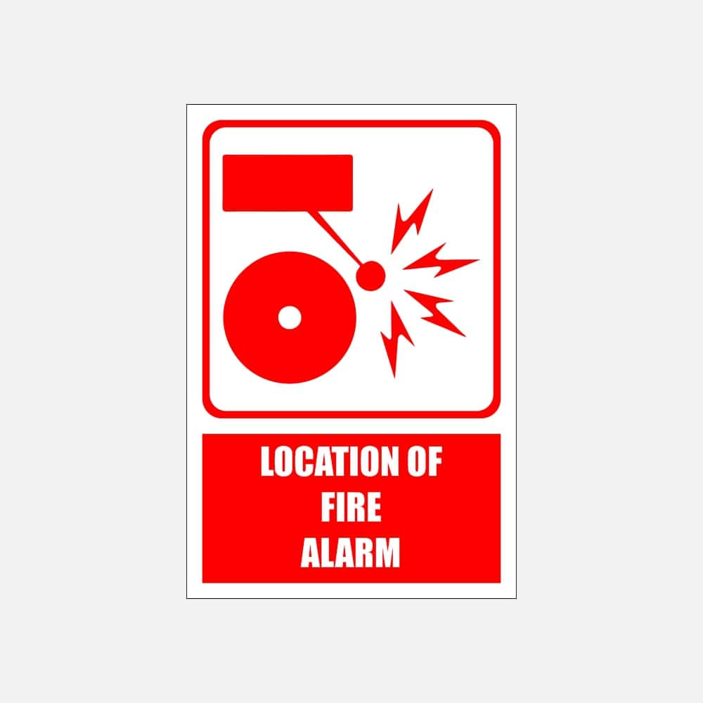 FB5E - Location of Fire Alarm Explanatory Safety Sign 200x300, 300x450, 400x600, ABS, Camelion Signs, ChromaDek, Explanatory Signs, Fire Safety, Safety Si Direct Designs