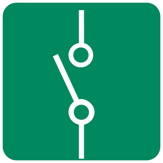 GA16 - Electric Isolator Switch Safety Sign 190x190, 290x290, 440x440, 660x660, ABS, ChromaDek, General Information, Reflective, Safety Sign Direct Designs