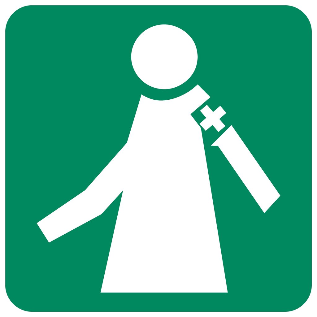 GA5 - Manned First Aid Station Safety Sign 190x190, 290x290, 440x440, 660x660, ABS, ChromaDek, General Information, Reflective, Safety Sign Direct Designs