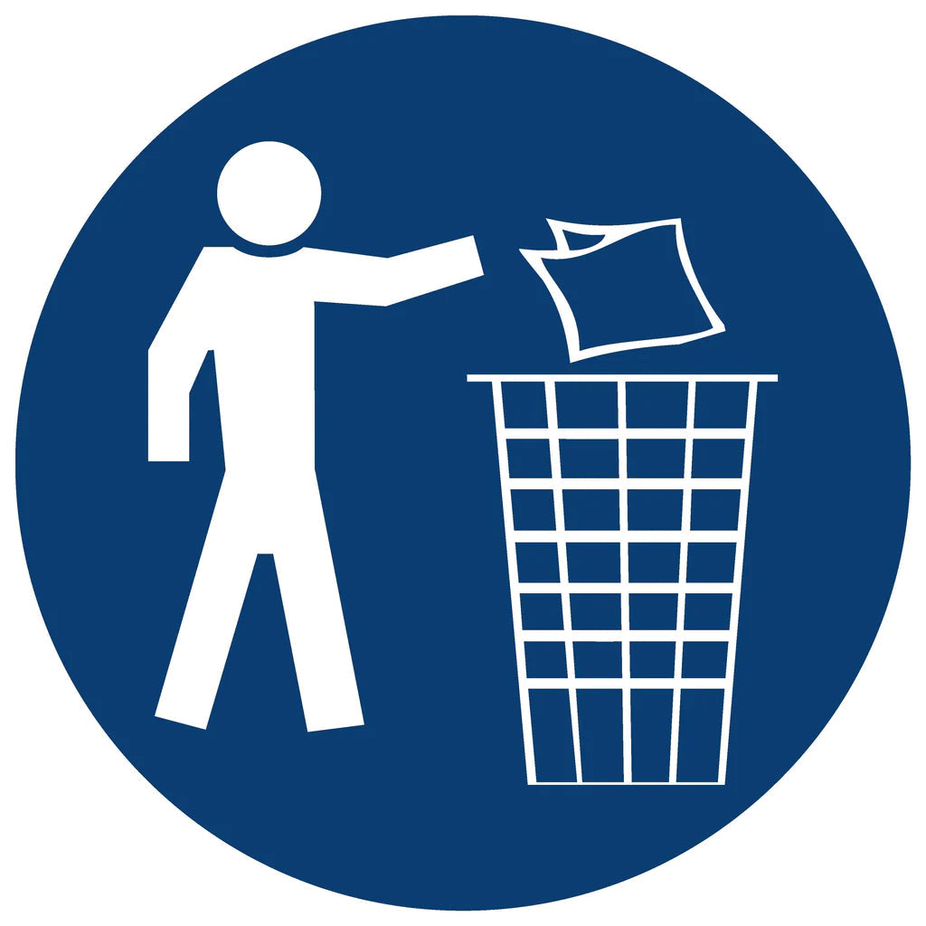 MV14 - Keep Area Clean Safety Sign 190x190, 290x290, 440x440, 660x660, ABS, ChromaDek, Mandatory Signs, Reflective, Safety Sign Direct Designs