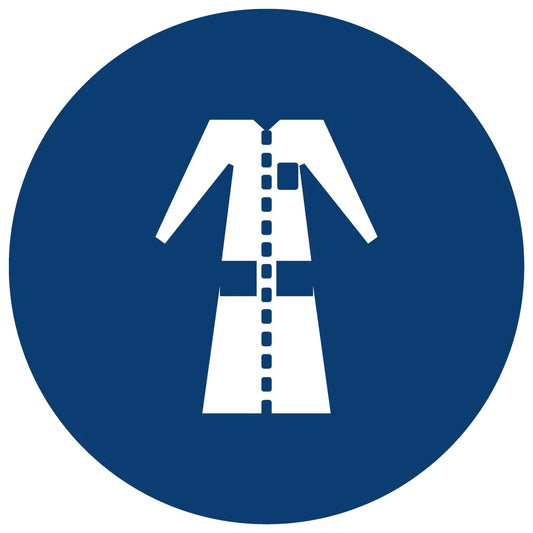 MV21 - Lab Coats Shall Be Worn Safety Sign 190x190, 290x290, 440x440, 660x660, ABS, ChromaDek, Mandatory Signs, Reflective, Safety Sign Direct Designs