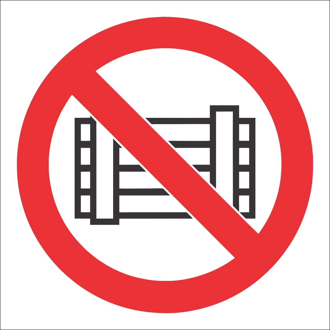 PV14 - No Stacking, Do Not Obstruct Safety Sign 190x190, 290x290, 440x440, 660x660, ABS, ChromaDek, Prohibitive Sign, Reflective, Safety Sign Direct Designs