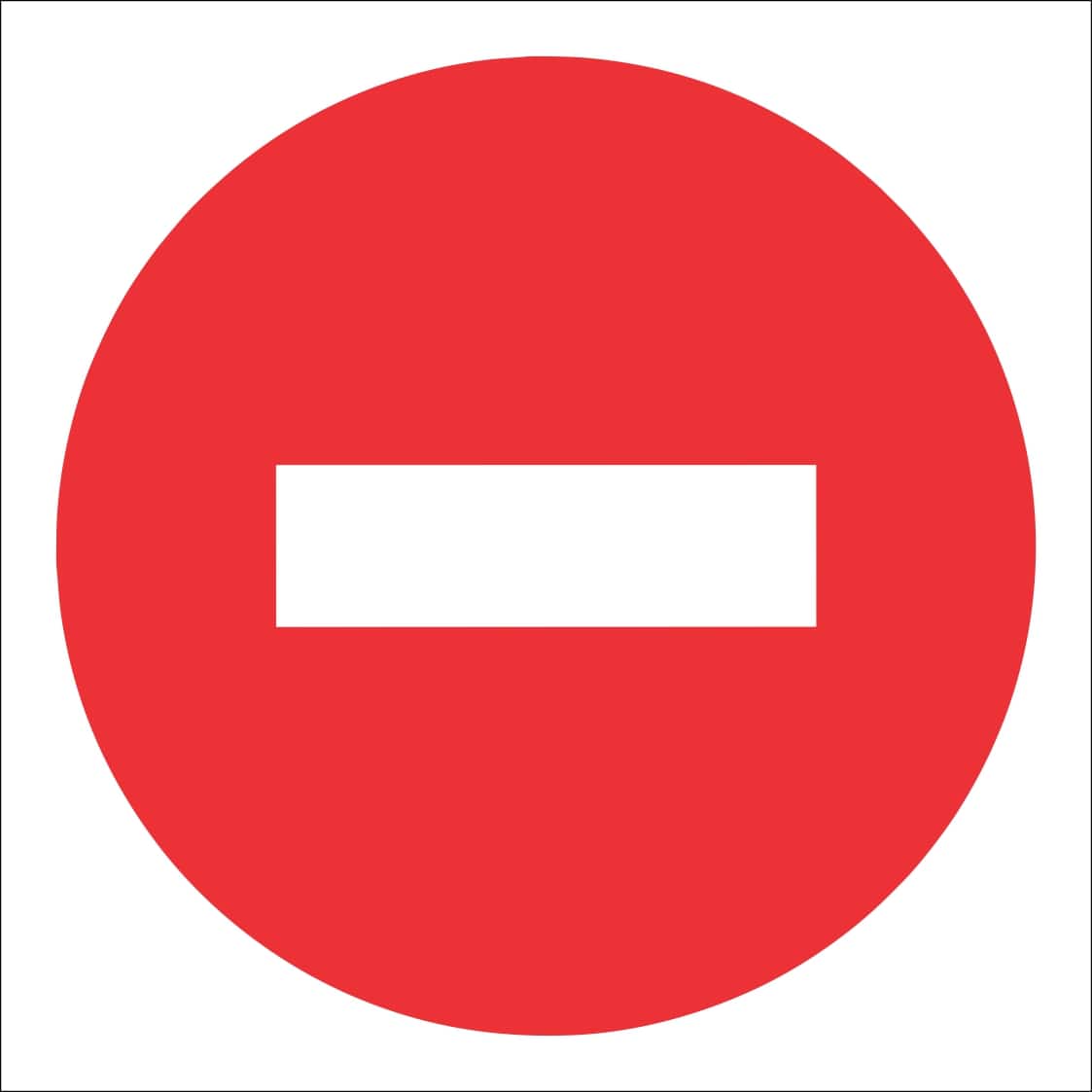 PV6 - No Entry Beyond This Point Safety Sign 190x190, 290x290, 440x440, 660x660, ABS, ChromaDek, Prohibitive Sign, Reflective, Safety Sign Direct Designs