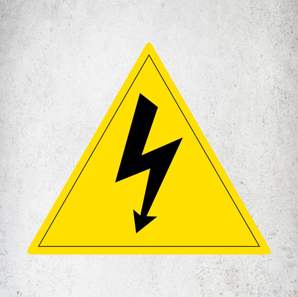 Triangular Electric Shock Danger Stickers Labels, Stickers, Vinyl Stickers Direct Designs