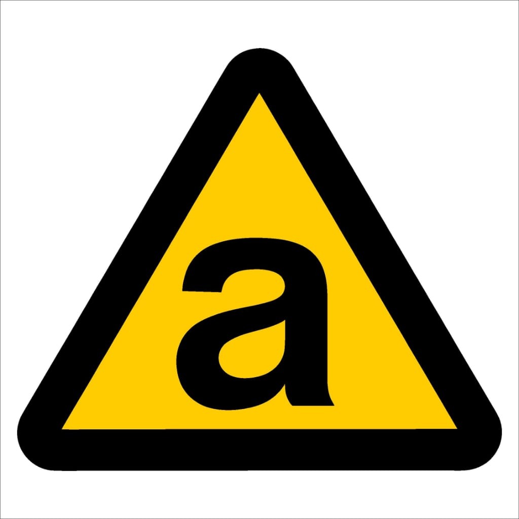 WW13 - Beware of Asbestos Safety Sign 190x190, 290x290, 440x440, 660x660, ABS, ChromaDek, Hazard Sign, Reflective, Safety Sign Direct Designs