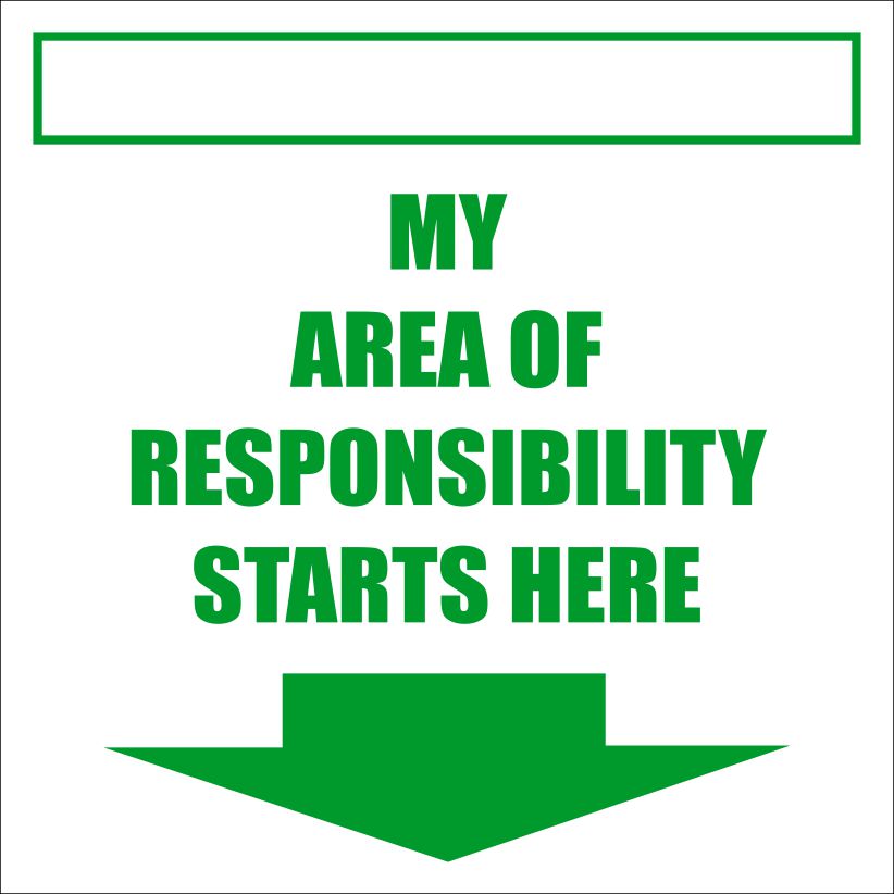 Area of Responsibility Sign (IN11) 190x190, 290x290, 440x440, 660x660, ABS, ChromaDek, Reflective, Safety Sign Direct Designs