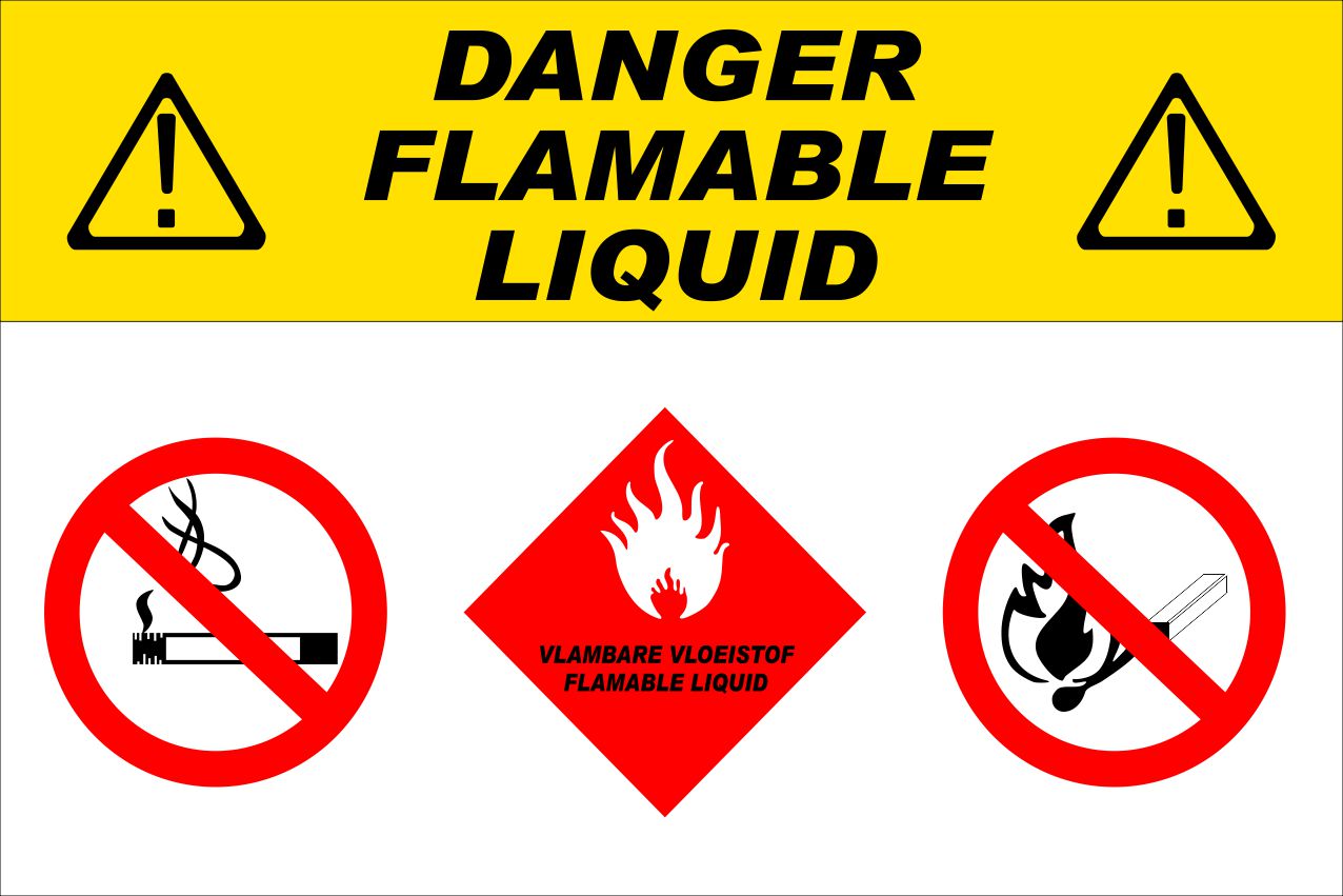 Danger Flammable Liquid Sign (G20) Safety Sign Direct Designs