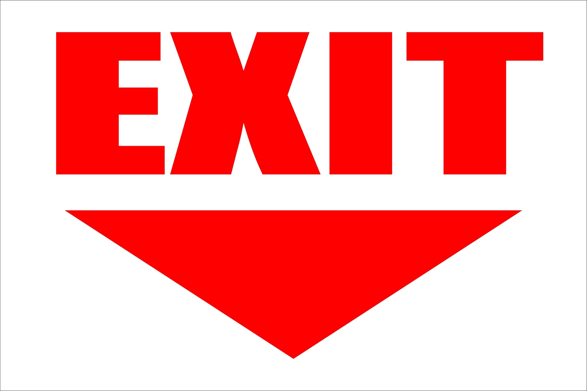 Exit Ahead Sign (F15) Safety Sign Direct Designs