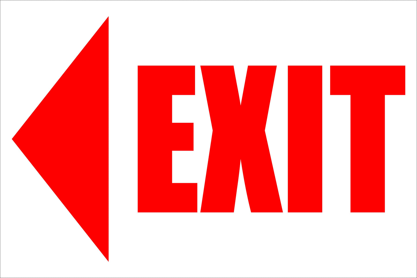 Exit Left Sign (F13) Safety Sign Direct Designs