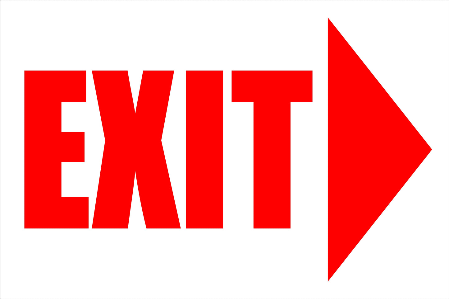 Exit Right Sign (F14) Safety Sign Direct Designs