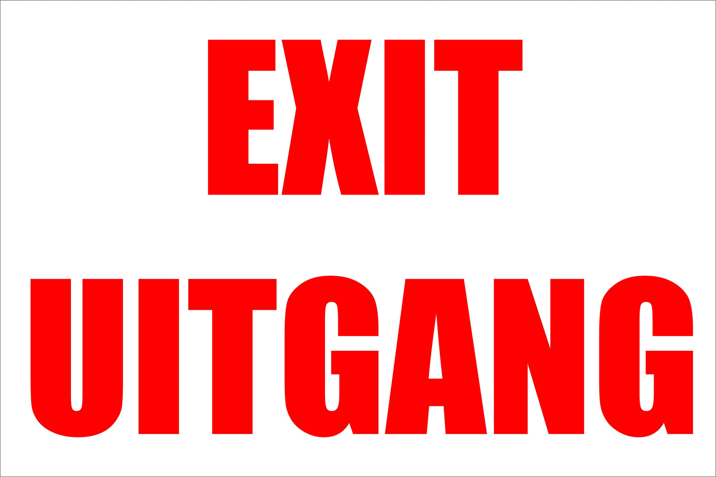 Exit Sign (F12) Safety Sign Direct Designs