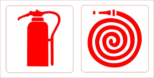 F74 Fire Extinguisher & Hose Reel Combination Sign Fire Safety Direct Designs