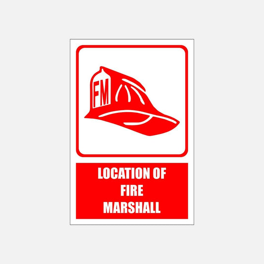 FB10E - Location of Fire Marshall Explanatory Safety Sign 200x300, 300x450, 400x600, ABS, Camelion Signs, ChromaDek, Explanatory Signs, Fire Safety, Safety Si Direct Designs