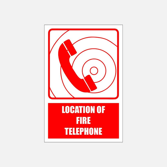 FB7E - Location of Fire Telephone Explanatory Safety Sign 200x300, 300x450, 400x600, ABS, Camelion Signs, ChromaDek, Explanatory Signs, Fire Safety, Safety Si Direct Designs
