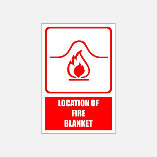 FB9E - Location of Fire Blanket Explanatory Safety Sign 200x300, 300x450, 400x600, ABS, Camelion Signs, ChromaDek, Explanatory Signs, Fire Safety, Safety Si Direct Designs