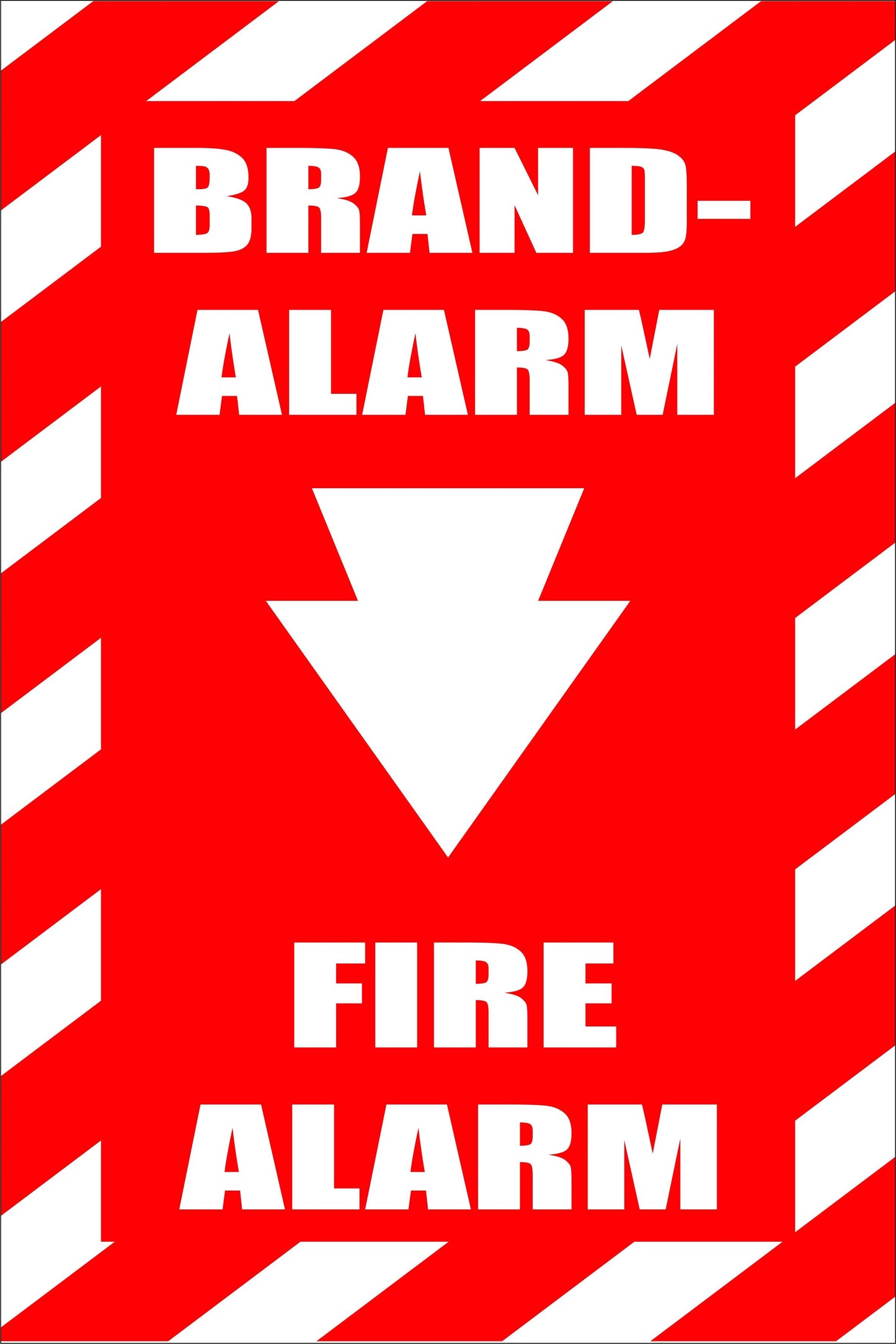 Fire Alarm Chevron Sign (F19) Safety Sign Direct Designs