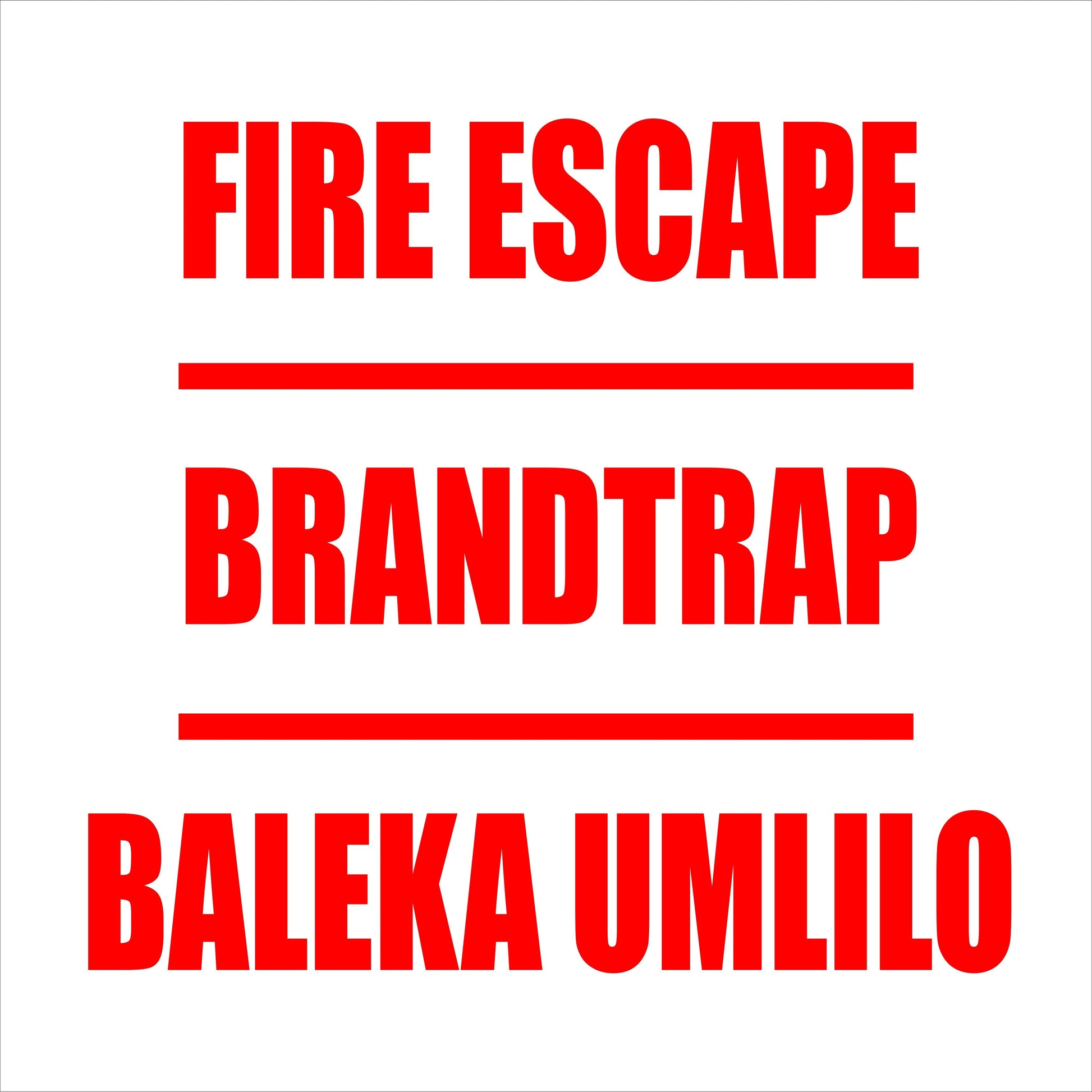 Fire Escape Sign (F6) 190x190, 290x290, 440x440, 660x660, ABS, ChromaDek, Reflective, Safety Sign Direct Designs