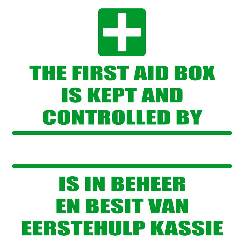 First Aid Controller Sign (IN8) 190x190, 290x290, 440x440, 660x660, ABS, ChromaDek, Reflective, Safety Sign Direct Designs