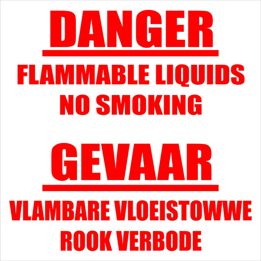 Flammable Liquids Warning Sign (F5) 190x190, 290x290, 440x440, 660x660, ABS, ChromaDek, Reflective, Safety Sign Direct Designs