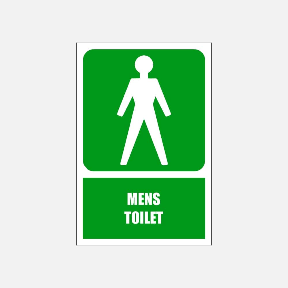 GA11E - Mens Toilet Explanatory Safety Sign 200x300, 300x450, 400x600, ABS, ChromaDek, Explanatory Signs, General Information Direct Designs