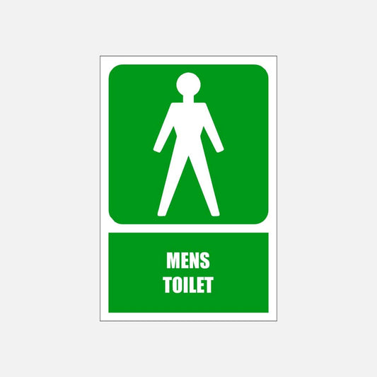 GA11E - Mens Toilet Explanatory Safety Sign 200x300, 300x450, 400x600, ABS, ChromaDek, Explanatory Signs, General Information Direct Designs