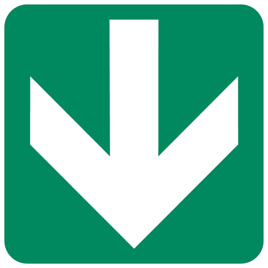 GA2 - Directional Green Arrow Safety Sign 190x190, 290x290, 440x440, 660x660, ABS, ChromaDek, General Information, Reflective, Safety Sign Direct Designs