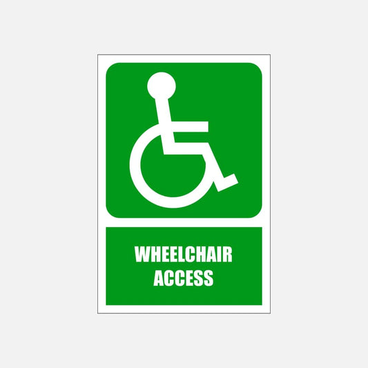 GA22E - Wheelchair Access Explanatory Safety Sign 200x300, 300x450, 400x600, ABS, ChromaDek, Explanatory Signs, General Information Direct Designs