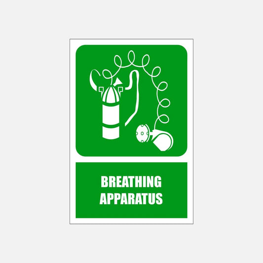 GA24E - Breathing Apparatus Explanatory Safety Sign 200x300, 300x450, 400x600, ABS, ChromaDek, Explanatory Signs, General Information Direct Designs