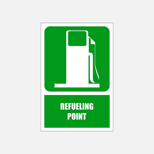 GA9E - Refueling Point Explanatory Safety Sign 200x300, 300x450, 400x600, ABS, ChromaDek, Explanatory Signs, General Information Direct Designs