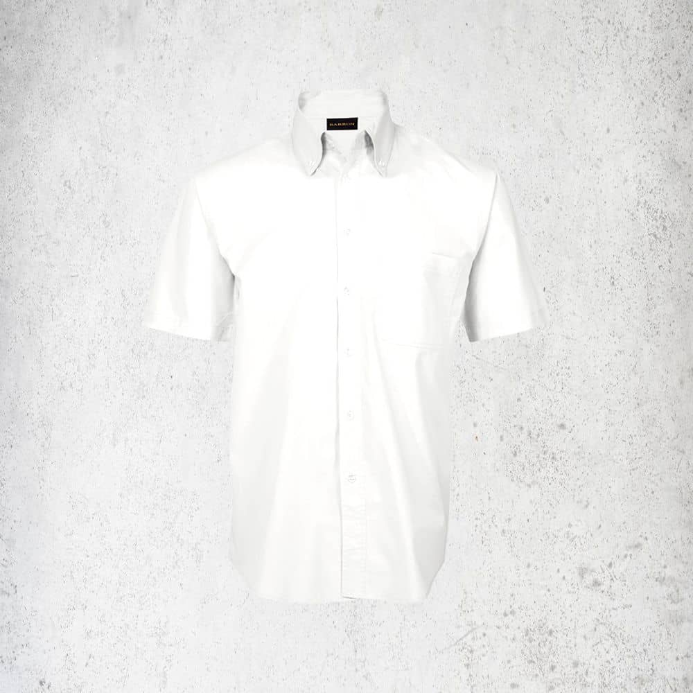 Brushed Cotton Twill Lounge Short Sleeve Mens (LO-TWILL) - White