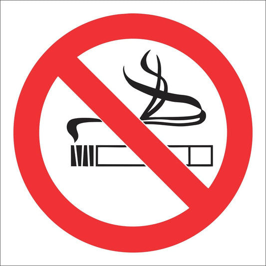 PV1 - No Smoking Safety Sign 190x190, 290x290, 440x440, 660x660, ABS, ChromaDek, Prohibitive Sign, Reflective, Safety Sign Direct Designs
