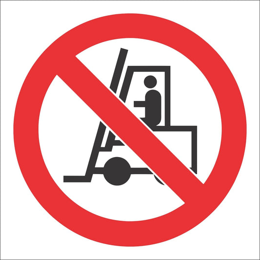 PV10 - No Tractors and Fork-Lifts Beyond This Point Safety Sign 190x190, 290x290, 440x440, 660x660, ABS, ChromaDek, Prohibitive Sign, Reflective, Safety Sign Direct Designs