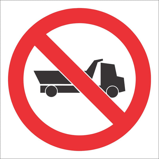 PV15 - No Entry For Heavy Vehicles Safety Sign 190x190, 290x290, 440x440, 600x600, ABS, ChromaDek, Prohibitive Sign, Reflective, Safety Sign Direct Designs