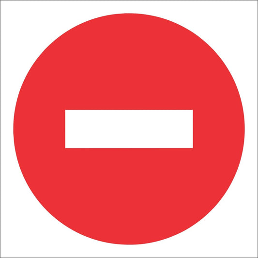 PV6 - No Entry Beyond This Point Safety Sign 190x190, 290x290, 440x440, 660x660, ABS, ChromaDek, Prohibitive Sign, Reflective, Safety Sign Direct Designs