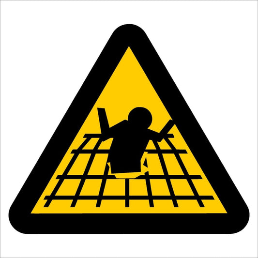 WW10 - Beware of Fragile Surface Safety Sign 190x190, 290x290, 440x440, 660x660, ABS, ChromaDek, Hazard Sign, Reflective, Safety Sign Direct Designs