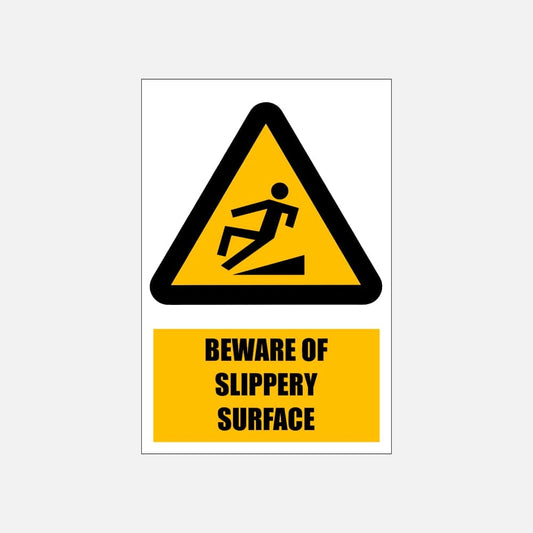 WW16E - Beware of Slippery Surface Explanatory Safety Sign 200x300, 300x450, 400x600, ABS, ChromaDek, Explanatory Signs, Hazard Sign Direct Designs