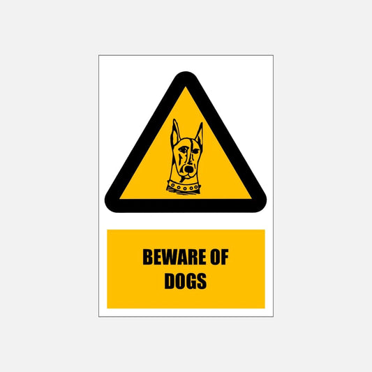 WW19E - Beware of Dogs Explanatory Safety Sign 200x300, 300x450, 400x600, ABS, ChromaDek, Explanatory Signs, Hazard Sign Direct Designs