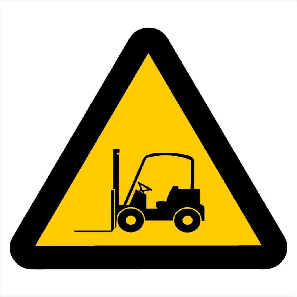 WW20 - Beware of Fork-lifts Safety Sign 190x190, 290x290, 440x440, 660x660, ABS, ChromaDek, Hazard Sign, Reflective, Safety Sign Direct Designs