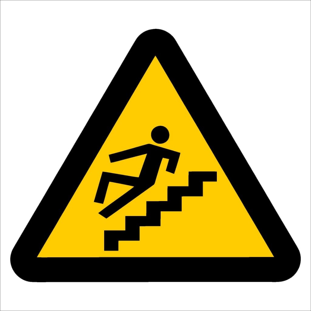 WW22 - Beware of Slippery Steps Safety Sign 190x190, 290x290, 440x440, 660x660, ABS, ChromaDek, Hazard Sign, Reflective, Safety Sign Direct Designs