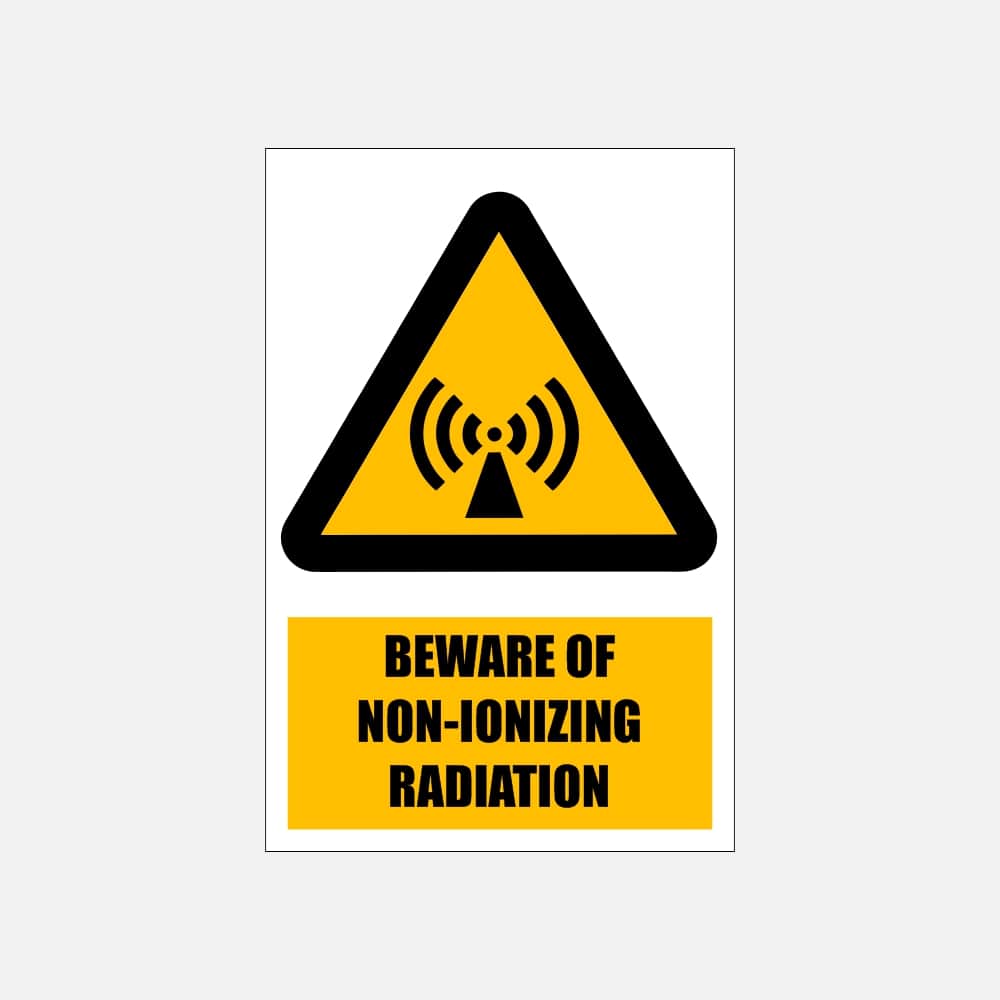 WW26E - Beware of Non-Ionizing Radiation Explanatory Safety Sign 200x300, 300x450, 400x600, ABS, ChromaDek, Explanatory Signs, Hazard Sign Direct Designs