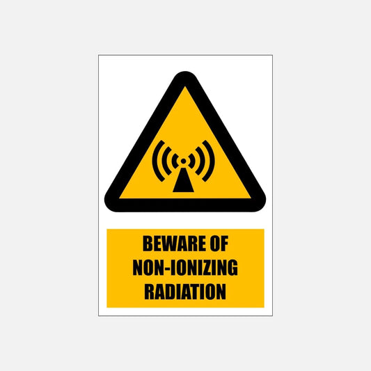 WW26E - Beware of Non-Ionizing Radiation Explanatory Safety Sign 200x300, 300x450, 400x600, ABS, ChromaDek, Explanatory Signs, Hazard Sign Direct Designs