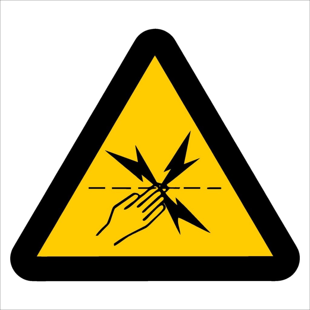 WW29 - Beware of Electric Fence Safety Sign 190x190, 290x290, 440x440, 660x660, ABS, ChromaDek, Hazard Sign, Reflective, Safety Sign Direct Designs