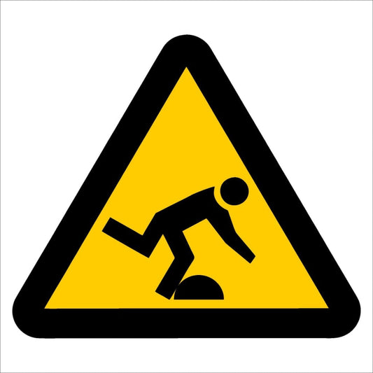 WW33 - Beware Tripping Hazard Safety Sign 190x190, 290x290, 440x440, 660x660, ABS, ChromaDek, Hazard Sign, Reflective, Safety Sign Direct Designs