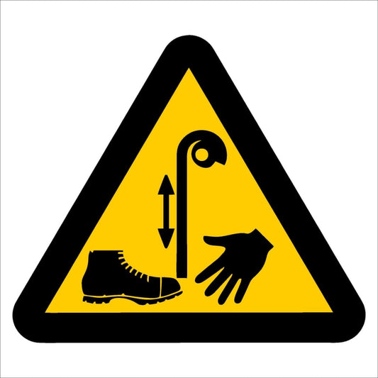 WW37 - Beware of Pulley Safety Sign 190x190, 290x290, 440x440, 660x660, ABS, ChromaDek, Hazard Sign, Reflective, Safety Sign Direct Designs