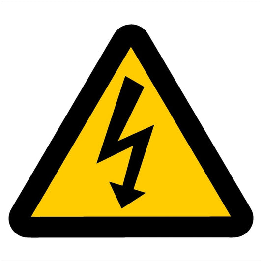 WW7 - Beware of Electric Shock Safety Sign 190x190, 290x290, 440x440, 660x660, ABS, ChromaDek, Hazard Sign, Reflective, Safety Sign Direct Designs
