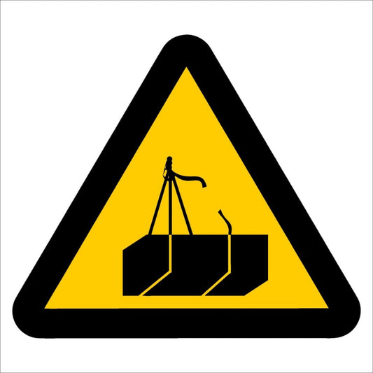 WW8 - Beware of Suspended Loads Safety Sign 190x190, 290x290, 440x440, 660x660, ABS, ChromaDek, Hazard Sign, Reflective, Safety Sign Direct Designs