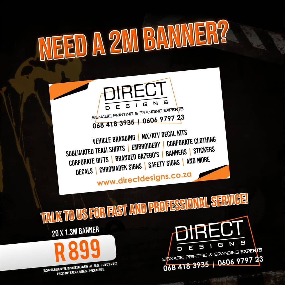 2m x 1.3m PVC Banner Special